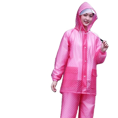 Προσαρμοσμένο χρώμα RAINWEAR Γυναικείο μοιραίο παλτό βροχής και ανδρικό ανθεκτικό παντελόνι βροχής