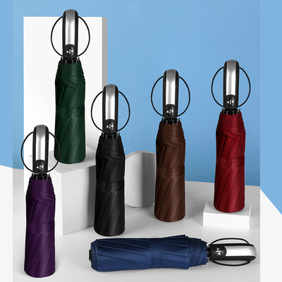 Ομπρέλα εξωτερικής αγοράς 10k 23inch Windproof Travel Auto Ομπρέλα με πλαστικό λαβή