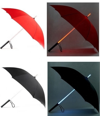 23 ιντσών 8K LED Light Up Umbrella με 105cm ανοιχτή διάμετρο και γρήγορη ξήρανση Pongee ύφασμα