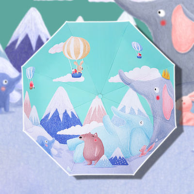 Ενήλικες μοναδικό μοτίβο αυτοπλέκτης ήλιο βροχή παιδιά ομπρέλα με ελαστικό επίστρωμα λαβή