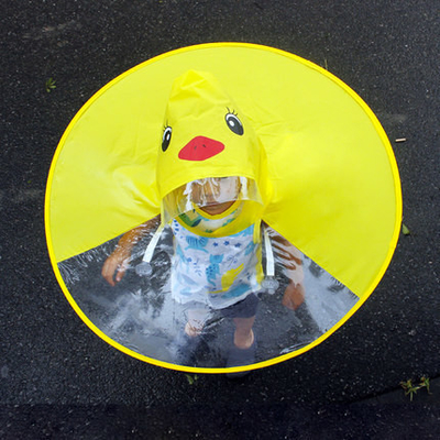 Τύπο Custom Logo Παιδικά Raincoat Διαφανές Αδιάβροχο Πόντσο για το συμβατικό μέγεθος