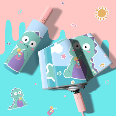 190T Pongee Πλήρως αυτόματη ηλιακή ομπρέλα διπλής χρήσης ηλιακή ομπρέλα για κορίτσια και παιδιά