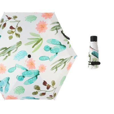 Χρυσό επιχρισμένο μεταλλικό άξονα Diy ομπρέλα Ιαπωνικό και Κορεάτικο στυλ 5 Fold Mini UV τσέπη