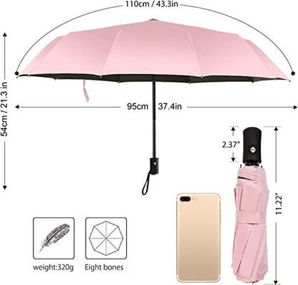 Μεταλλικός άξονας Ροζ ταξιδιωτική ομπρέλα για γυναίκες ηλιακή ομπρέλα ελαφρύ αυτόματο άνοιγμα