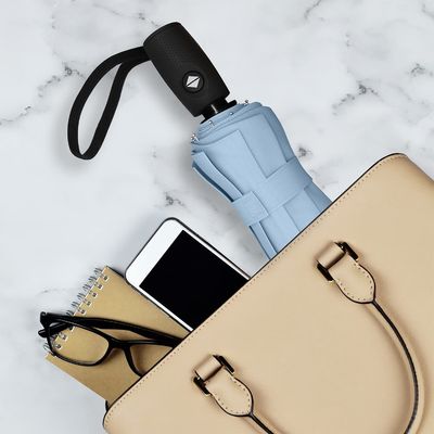 UV Μαύρο Επικάλυψη 190T Pongee Double Canopy ταξιδιωτική ομπρέλα για προστασία από τη βροχή και τον άνεμο