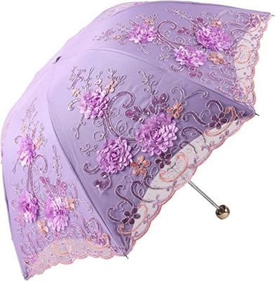 Προϊόν Διπλώσιμο 3D Εμβότυρο Λουλουδιών UV Sun Fashion Umbrella για γαμήλια τελετή