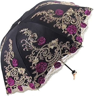Προϊόν Διπλώσιμο 3D Εμβότυρο Λουλουδιών UV Sun Fashion Umbrella για γαμήλια τελετή