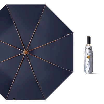 3 Πλαστική ασημένια ομπρέλα από τιτάνιο για εταιρικά δώρα Προστασία από την υπεριώδη ακτινοβολία Φορητή ανθεκτική