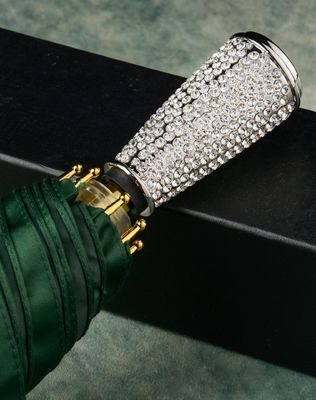 Χειροκίνητος έλεγχος Διαμαντένιο Εισαγωγή Χέρι 3 Διπλής Ομπρέλα Μοναδικές ομπρέλες βροχής για γυναίκες