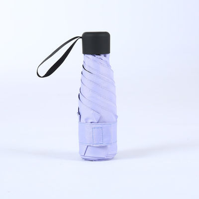 Επιχειρηματικά δώρα Λαϊκή τηλεσκοπική μαύρη ομπρέλα με ατσάλινο άξονα 5 διπλών Μίνι UV τσέπη