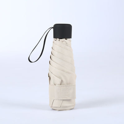 Επιχειρηματικά δώρα Λαϊκή τηλεσκοπική μαύρη ομπρέλα με ατσάλινο άξονα 5 διπλών Μίνι UV τσέπη