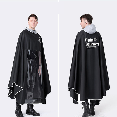Παραδοσιακό μέγεθος Rain Poncho για ηλεκτρικά αυτοκίνητα με μπαταρία 100% Polyester Pongee Fabric