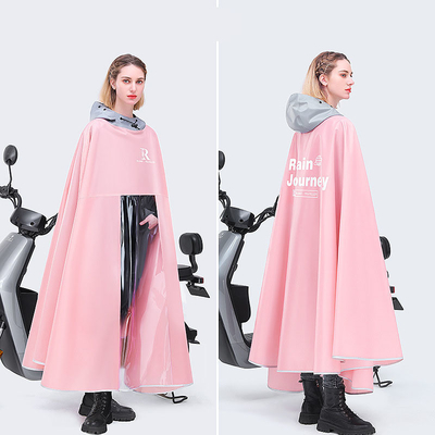 Παραδοσιακό μέγεθος Rain Poncho για ηλεκτρικά αυτοκίνητα με μπαταρία 100% Polyester Pongee Fabric