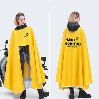 Παραδοσιακό μέγεθος Rain Poncho για ηλεκτρικά αυτοκίνητα με μπαταρία 100% Polyester Pongee Fabric