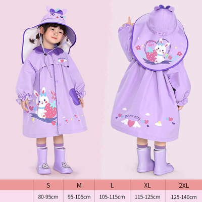Πολυεστέρας Taffeta Παιδικά Raincoat Cartoon Print για τις εξωτερικές περιπέτειες των κοριτσιών