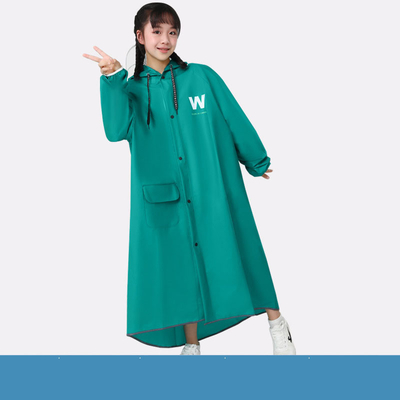 Σχολικό ταξίδι Rainwear Μεγάλη άκρη Zipper Poncho με ανακλαστική λωρίδα και αδιάβροχο σχεδιασμό