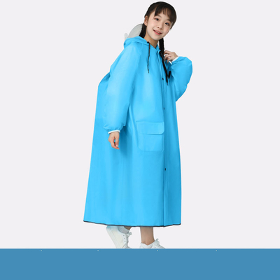 Σχολικό ταξίδι Rainwear Μεγάλη άκρη Zipper Poncho με ανακλαστική λωρίδα και αδιάβροχο σχεδιασμό