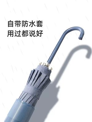 190T Πονγκί Πιεστικότητα Τύπου Λογότυπο Μακρύ λαβή Καθαρή ομπρέλα για επαγγελματικά δώρα