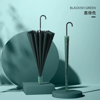 190T Πονγκί Πιεστικότητα Τύπου Λογότυπο Μακρύ λαβή Καθαρή ομπρέλα για επαγγελματικά δώρα