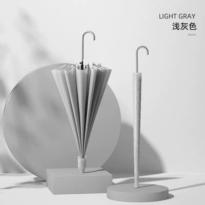 190T Πονγκί Πιεστικότητα Τύπου Λογότυπο Μακρύ λαβή Καθαρή ομπρέλα για επαγγελματικά δώρα