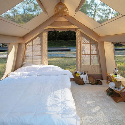 Μεγάλος καμβάς Glamping Καμπίνα Τέντες Τέντες και κοστούμι περιλαμβάνεται για ευρύχωρη υπαίθρια διαβίωση