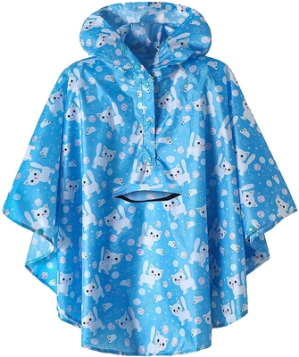 Πολυεστέρας Raincoat καρτούν Γλυκά αγόρια και κορίτσια σχολική εκδρομή Rainwear με τσάντα Bit Poncho