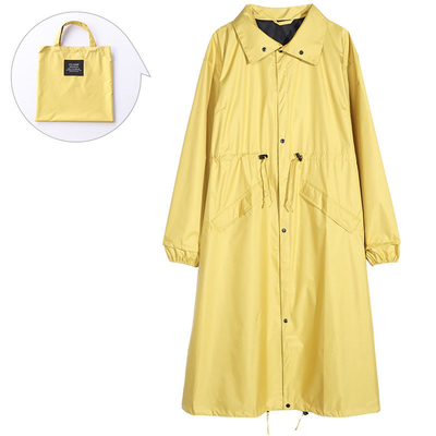 Προσαρμοσμένο χρώμα ενήλικας Stretch Raincoat για καθημερινή ποδηλασία σε πολυεστέρα