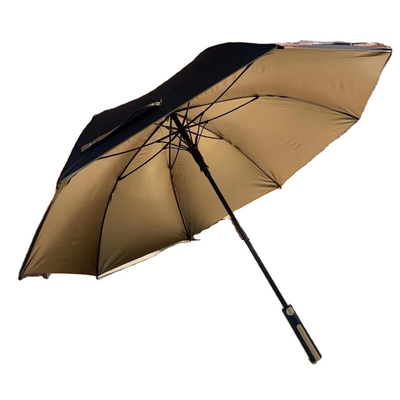 X103 190T PG UV Protect Χρυσή επίστρωση Αδιάβροχη ομπρέλα για αυτοκίνητα γκολφ για διαφήμιση