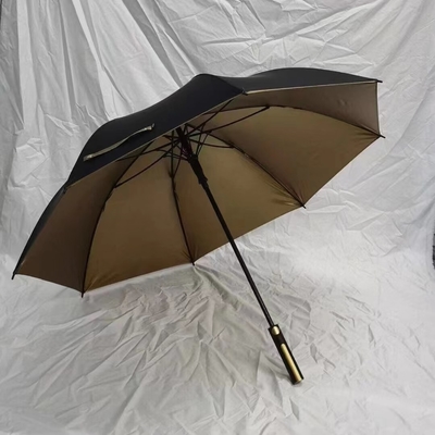 X103 190T PG UV Protect Χρυσή επίστρωση Αδιάβροχη ομπρέλα για αυτοκίνητα γκολφ για διαφήμιση