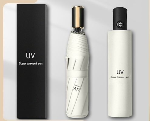 Μινιμαλιστικό Στυλ Σχεδιασμού Αυτοματοποιημένη Τρεις-Δέκα-Δακτυλοποιημένη Κονδύλα Ηλιακή Αδιάβροχη Ομπρέλα