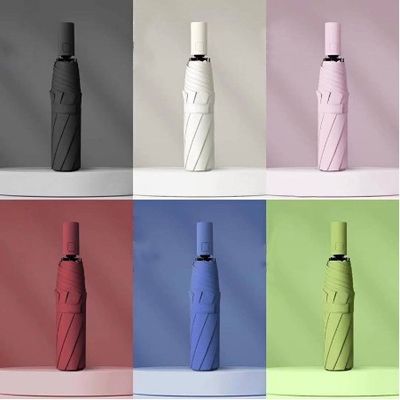 Ανδρικά και γυναικεία συμπαγή τριπλή αναδιπλούμενη πλακέτα από γυαλί ίνες Ηλιακή ομπρέλα για ταξίδια