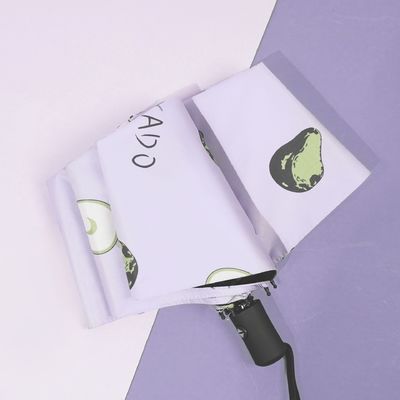 Μεταλλικός άξονας Ηλιόλουστη βροχή Δημιουργική ηλιακή ομπρέλα με τυπωμένο λογότυπο και χειροκίνητο έλεγχο