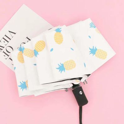 Μεταλλικός άξονας Ηλιόλουστη βροχή Δημιουργική ηλιακή ομπρέλα με τυπωμένο λογότυπο και χειροκίνητο έλεγχο