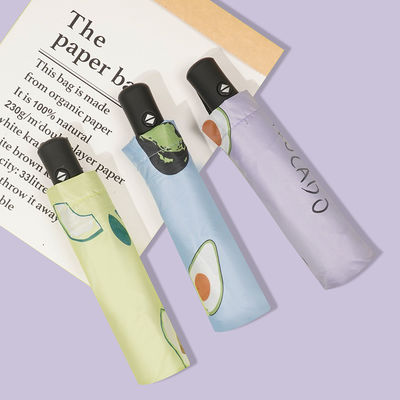 Μεταλλικός άξονας Ηλιόλουστη βροχή Δημιουργική ηλιακή ομπρέλα με τυπωμένο λογότυπο και χειροκίνητο έλεγχο