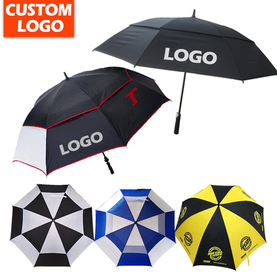 Προσαρμοσμένες εκτυπώσεις λογότυπου Sublimation Golf Umbrella Personality Auto Umbrella για προωθήσεις