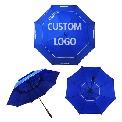 Προσαρμοσμένες εκτυπώσεις λογότυπου Sublimation Golf Umbrella Personality Auto Umbrella για προωθήσεις