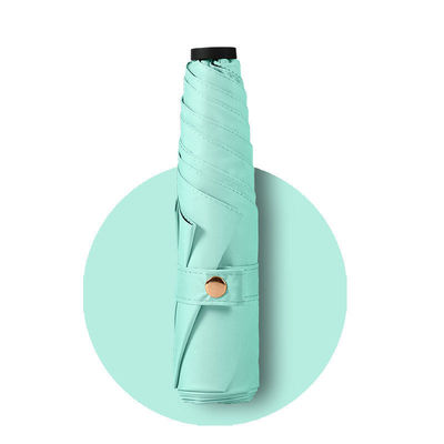 Πονγκί υλικό 5K 19 ιντσών Ιαπωνική τριπλή αναδιπλούμενη ομπρέλα για προστασία από τη βροχή και τον ήλιο