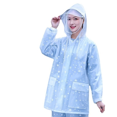 Προσαρμοσμένο χρώμα RAINWEAR Γυναικείο μοιραίο παλτό βροχής και ανδρικό ανθεκτικό παντελόνι βροχής