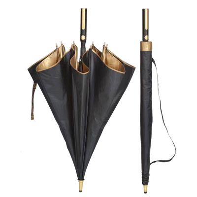 120cm ανοιχτή διάμετρος X103 UV προστασία χρυσή επίστρωση ομπρέλα για επιχειρήσεις και γκολφ