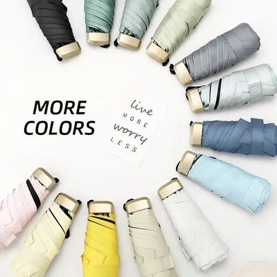 Πέντε Fold 6k UV ηλιακή ομπρέλα Mini αναδιπλούμενη τσέπη ομπρέλα δώρο με 87cm ανοιχτή διάμετρο