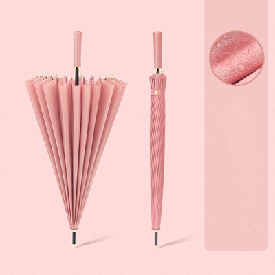 190T Pongee Long Handle Umbrella Προσαρμοσμένο σχέδιο DIY Πολυχρωματική ομπρέλα γκολφ RPET