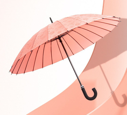 190T Pongee Long Handle Umbrella Προσαρμοσμένο σχέδιο DIY Πολυχρωματική ομπρέλα γκολφ RPET