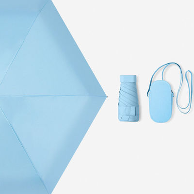 Χρυσό μετάλλιο ίνες γυαλιού πλευρά επίπεδα 6 κόκαλα 6 πτυχές ομπρέλα για προστασία από τον άνεμο και την βροχή