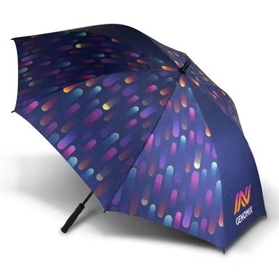 Προσαρμοσμένο λογότυπο Μεγάλη υπολίμαση Golf Straight Umbrella για προστασία από άνεμο και βροχή