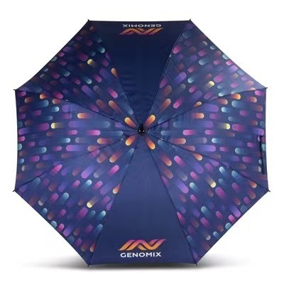 Προσαρμοσμένο λογότυπο Μεγάλη υπολίμαση Golf Straight Umbrella για προστασία από άνεμο και βροχή