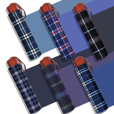 Ετοιμασμένο για ταξίδι 65cm Τριπλούχιο Πλάιντ ζευγάρι ομπρέλα Set Διαφήμιση με εκτύπωση λογότυπου