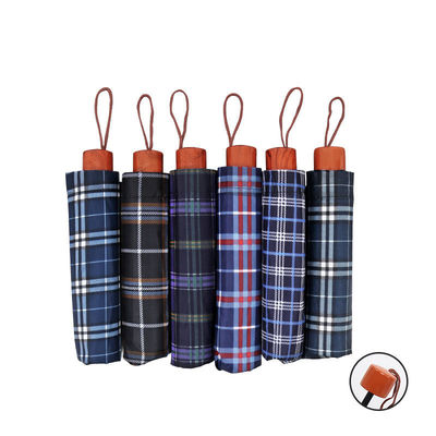 Ετοιμασμένο για ταξίδι 65cm Τριπλούχιο Πλάιντ ζευγάρι ομπρέλα Set Διαφήμιση με εκτύπωση λογότυπου