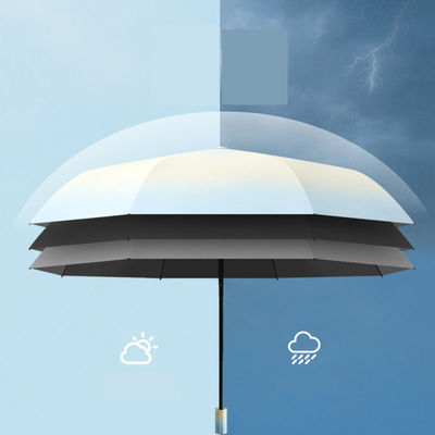 Αισθητική ομπρέλα Δύο ηλιακή κλίση Τριπλά διπλή ηλιακή προστασία για ενήλικες 12K 23 ίντσες