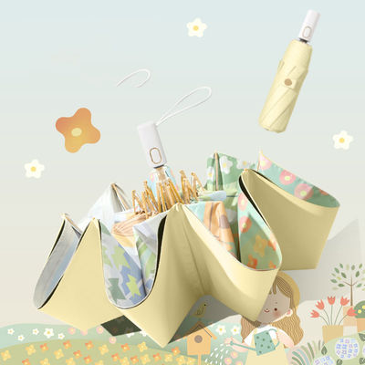 Μινιμαλιστικό σχεδιασμό ομπρέλες Αυτοματοποιημένη διπλή στρώση ηλιακή ομπρέλα για προστασία από την υπεριώδη ακτινοβολία