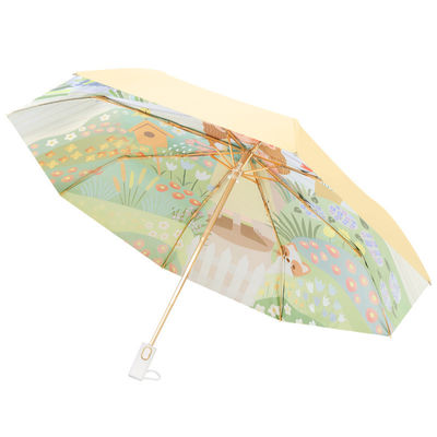 Μινιμαλιστικό σχεδιασμό ομπρέλες Αυτοματοποιημένη διπλή στρώση ηλιακή ομπρέλα για προστασία από την υπεριώδη ακτινοβολία